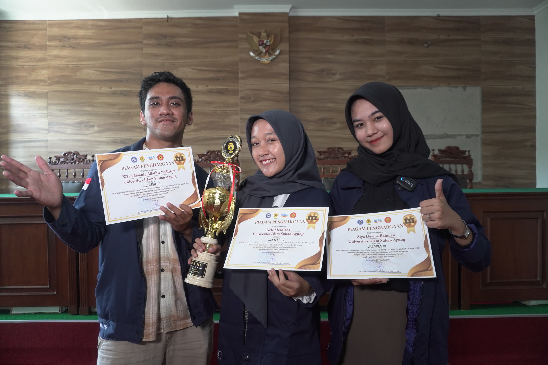 3rd Place, Central Java–Yogyakarta Inter-University Legal Debate — Prof. Dr. Muladi, S.H. Perpetual Trophy